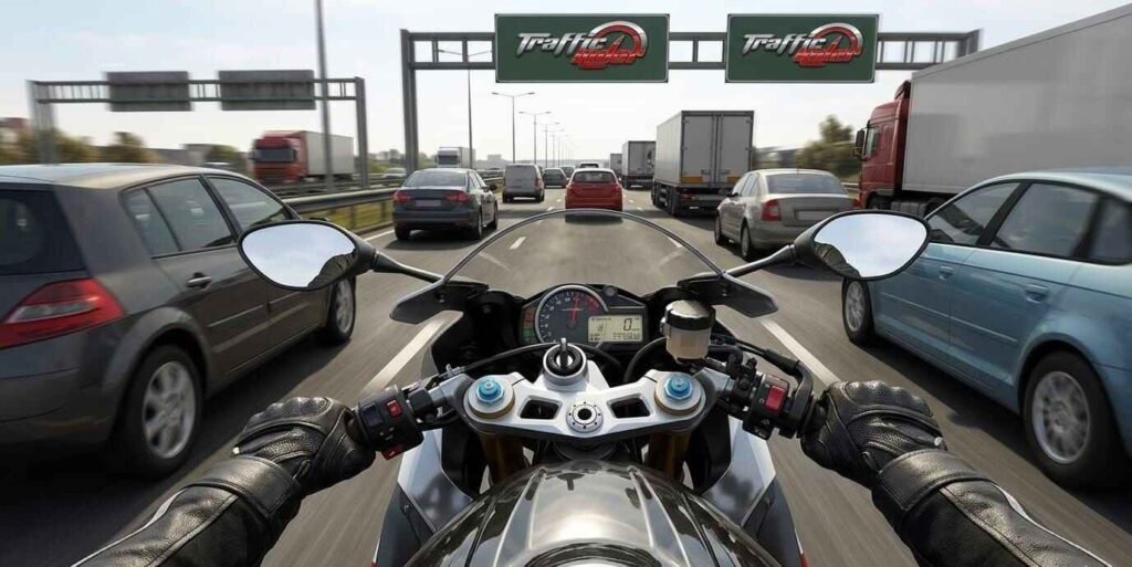 wheelie in traffic rider