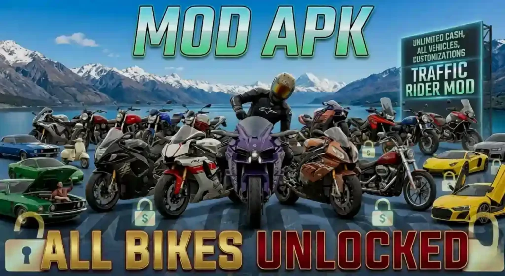 Traffic Rider Mod APK All Bikes Unlocked